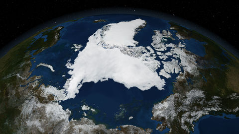 Arctic satellite map