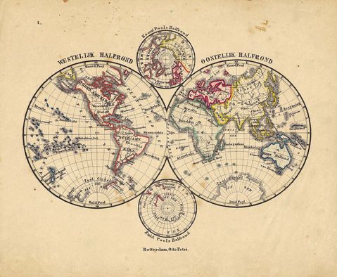 El mapa del mundo 1860