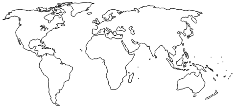 World outline map