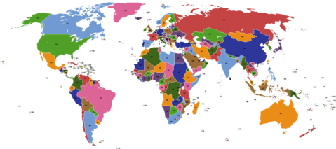 Mapa político ISO del mundo 2009