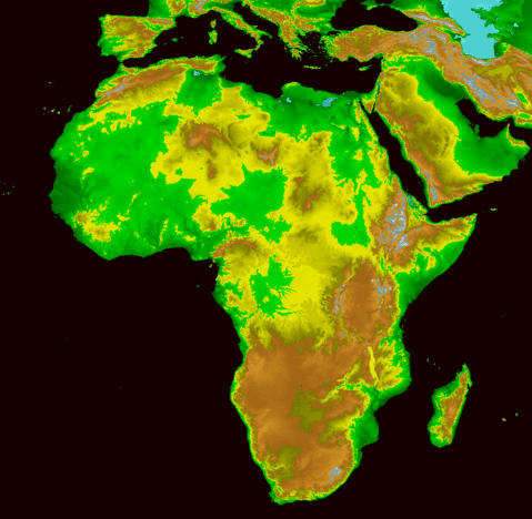 Topography of Africa