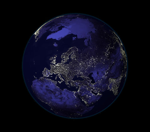 Europe at night