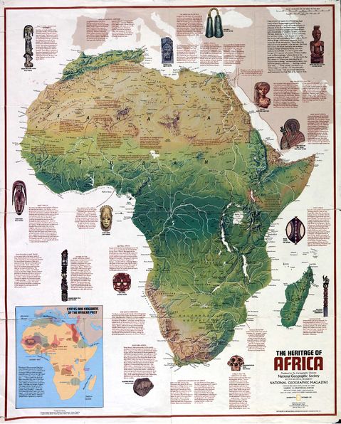 Africa physical map 