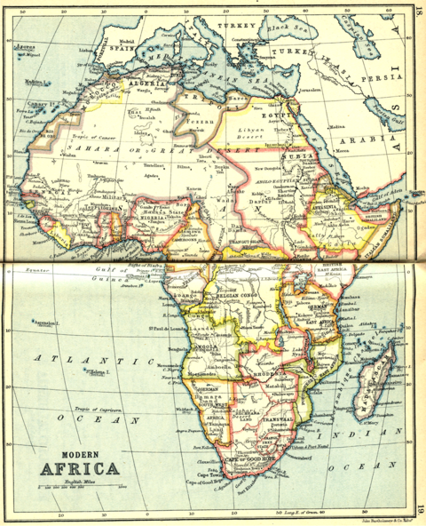 Mapa de África 1913