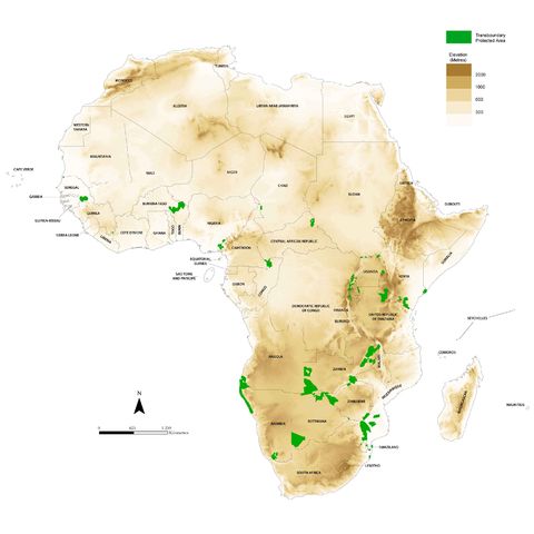 Protected natural areas in Africa