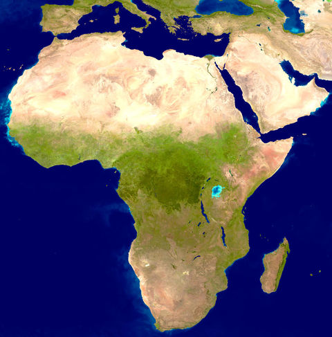 Satellite image, photo of Africa