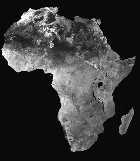 Africa satellite mosaic image