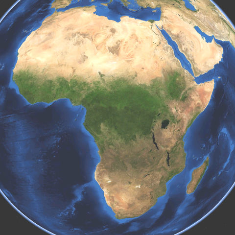 Mapa satelital de África