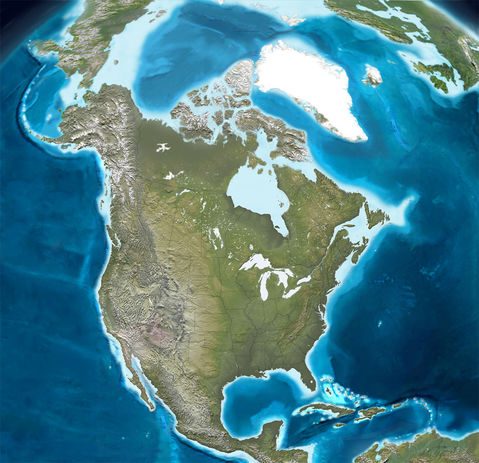 Actual tectonic structure of North America