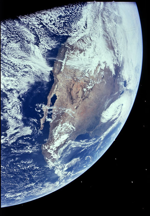 North America view from Apollo 16