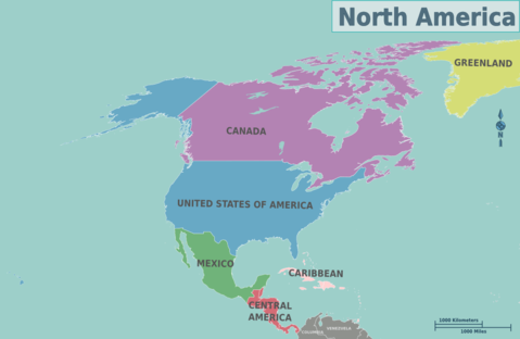 Mapa Político de Norteamérica