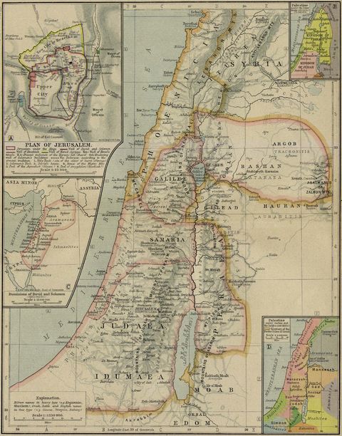 Mapa de la Antigua Palestina