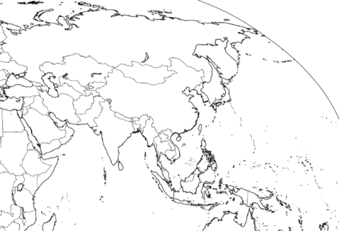 Asia outline map