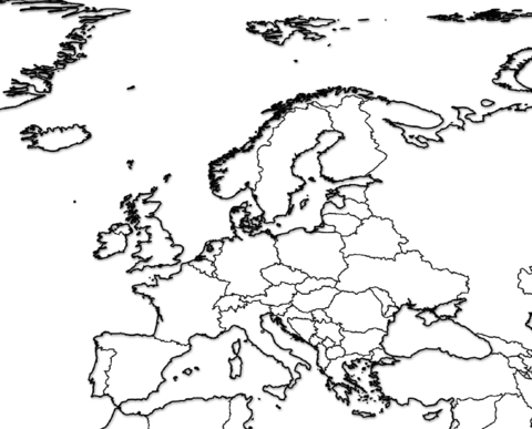 Europe outline map | Gifex