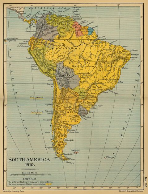 South America in 1910