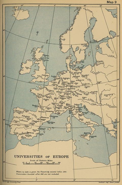 Universidades de Europa hasta 1618