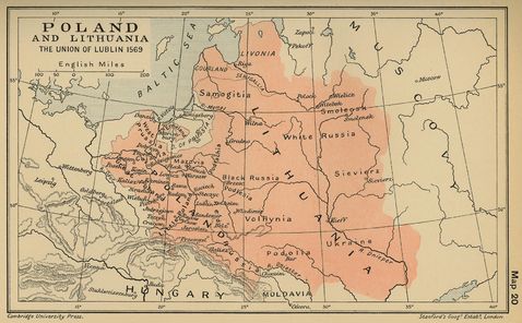 Polonia y Lituania, la Unión de Lublin en 1569