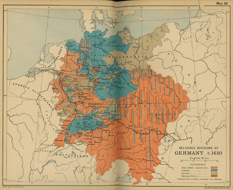 Religious Divisions of Germany c. 1610