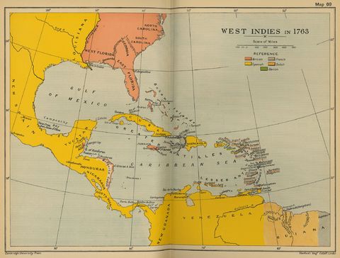 El Caribe en 1763