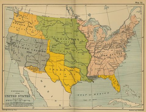 The expansion of the United States 1848