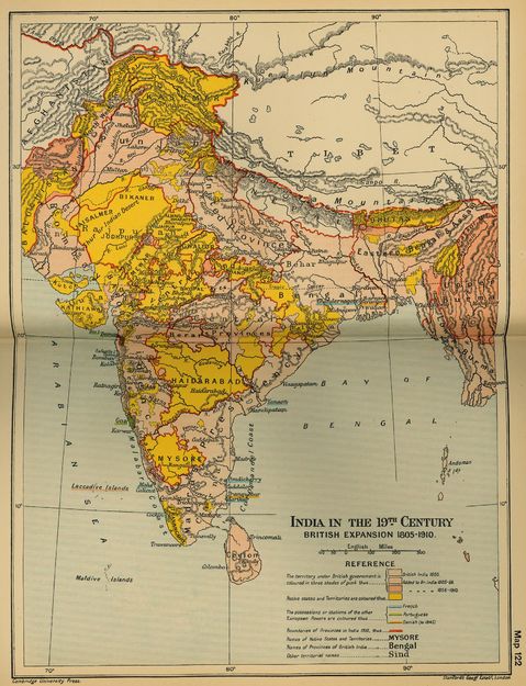 India en el siglo XIX, expansión británica 1805-1910