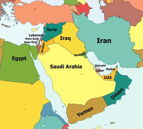 Middle East Political Map