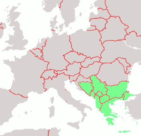 Balkan Peninsula in Europe 2008