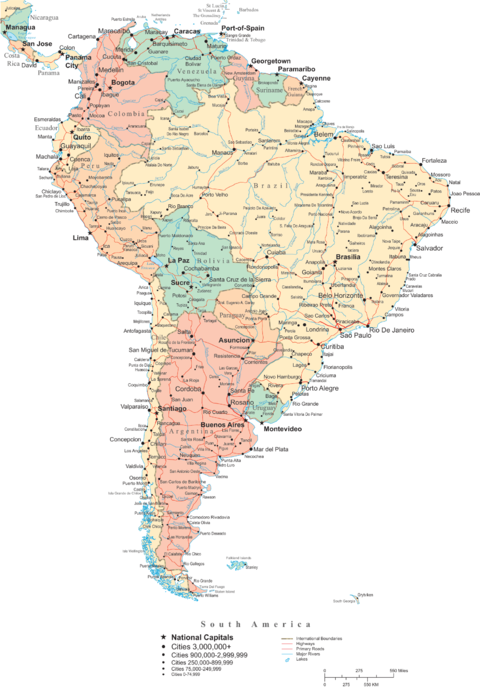 Mapa Político De América Del Sur América Del Sur Ex 7504