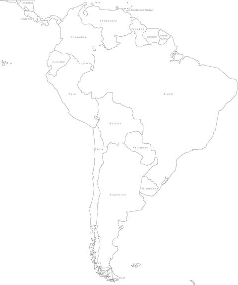 Mapa Mudo Político De América Del Sur 5797