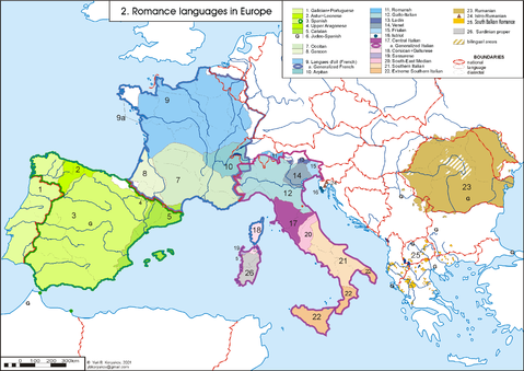 Las lenguas romances en Europa