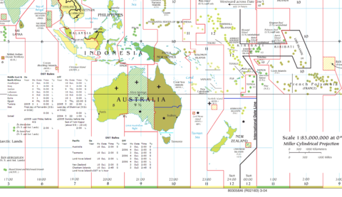 Oceania time zones