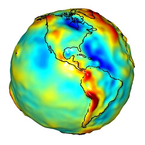 Gravity anomalies of South and North America