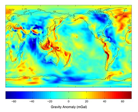 Gravity anomalies in the world