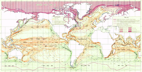 Ocean currents and sea ice 1943