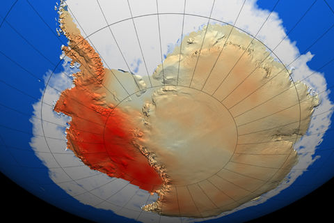 Antarctica warming trend