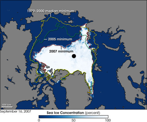 Record sea ice minimum in the Arctic Record sea ice minimum in the Arctic