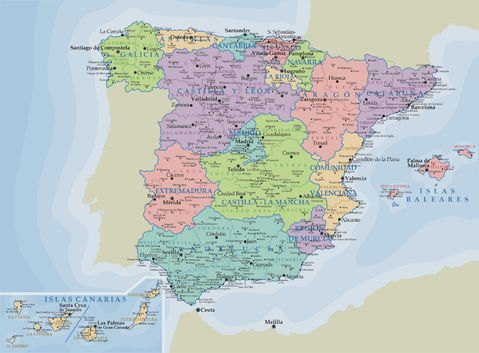 Spain Political Map