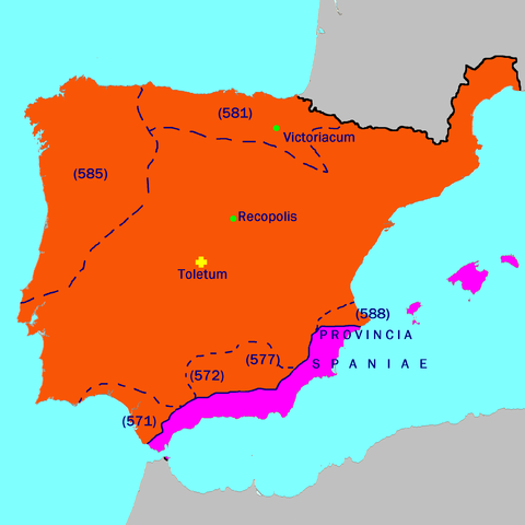 Visigothic Hispania under Leovigild circa 586