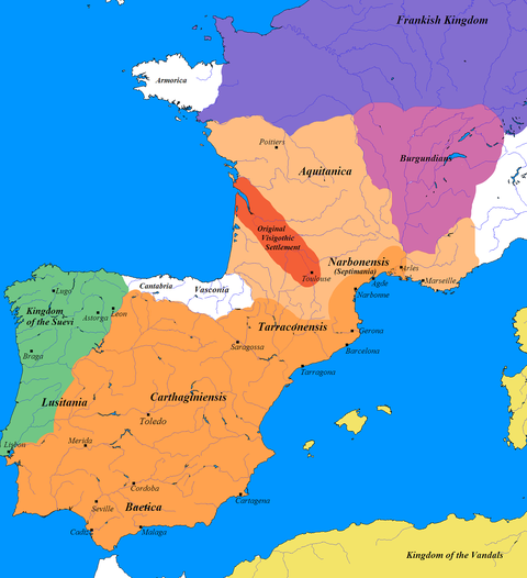 The Visigothic Kingdom circa 500