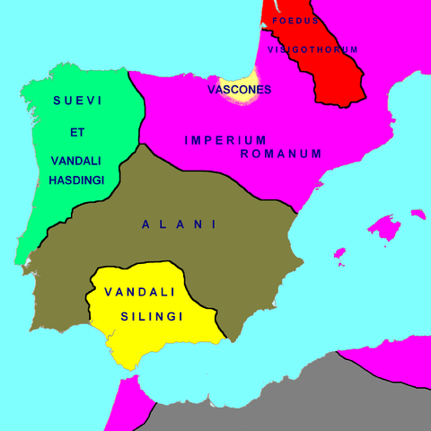 Iberian Peninsula in 418