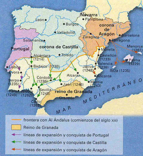 The Reconquista of the Iberian Peninsula early 13th century