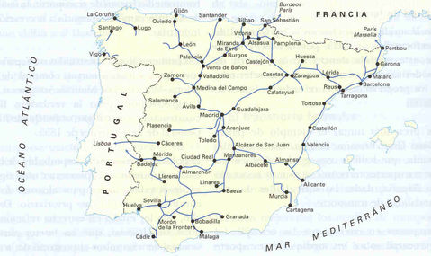 Spain Railways 1880