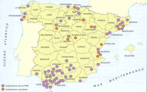 Spain labor movement in 1880