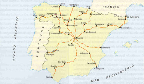 Spain roads in the late 19th century