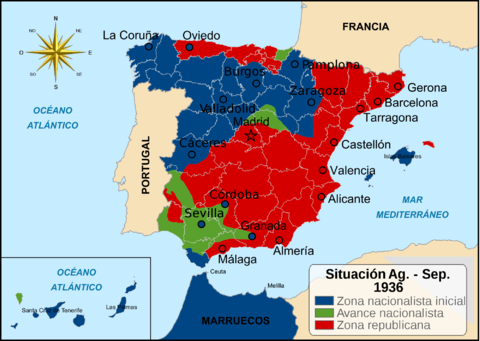 Spanish Civil War August-September 1936