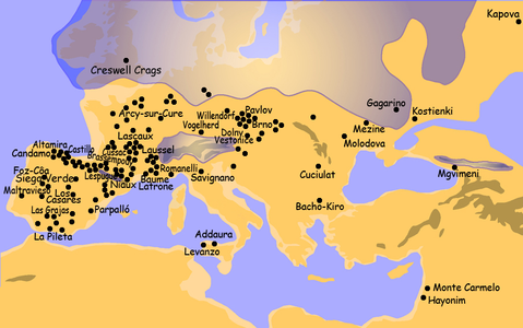 Sites with Paleolithic Art in Europe