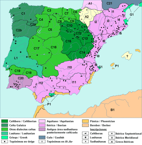 Prehispanic languages and tribes of the Iberian Peninsula