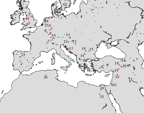 Campamentos de las legiones romanas en 80