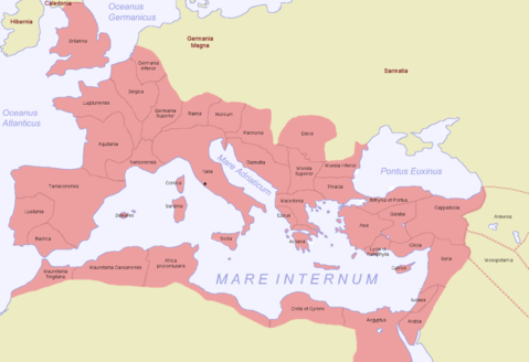 Provinces of the Roman Empire in 116