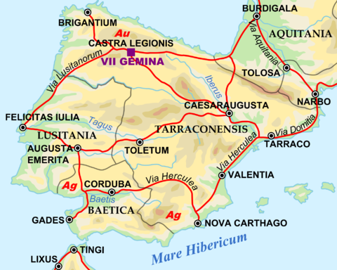 Hispania en tiempos de Adriano, 125 dC